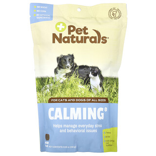 Pet Naturals, Calmante, para perros y gatos, 160 masticables