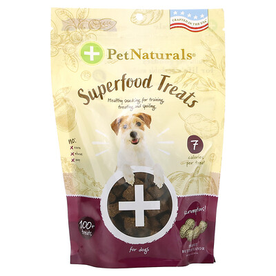 

Pet Naturals of Vermont Superfood Treats for Dogs Peanut Butter 100+ Treats 7.4 oz (210 g)