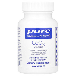 Pure Encapsulations, CoQ10, 250 mg, 60 cápsulas