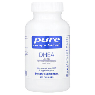 Pure Encapsulations, ДГЕА, 25 мг, 180 капсул
