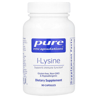 Pure Encapsulations, L-Lizin, 90 Kapsül (Kapsül başına 500 mg)