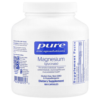 Pure Encapsulations, Magnesium (glycinaat), 180 capsules (120 mg per capsule)