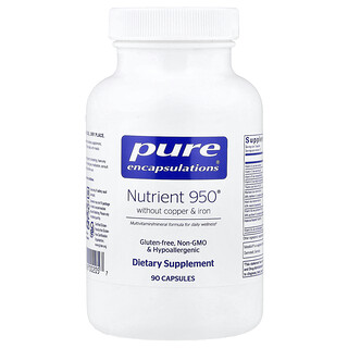 Pure Encapsulations, Nutrient 950® Without Copper & Iron, 90 Capsules
