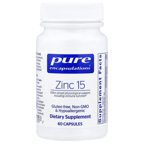 Pure Encapsulations, Zinc 15, 60 Capsules (15 mg per Capsule)
