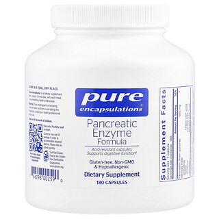 Pure Encapsulations, Pancreatic Enzyme Formula, 180 Capsules (500 mg per Capsule)