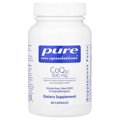 Pure Encapsulations  CoQ10  500 mg  60 Capsules