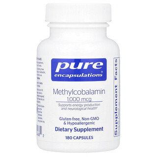 Pure Encapsulations, 甲鈷胺，1,000 微克，180 粒膠囊