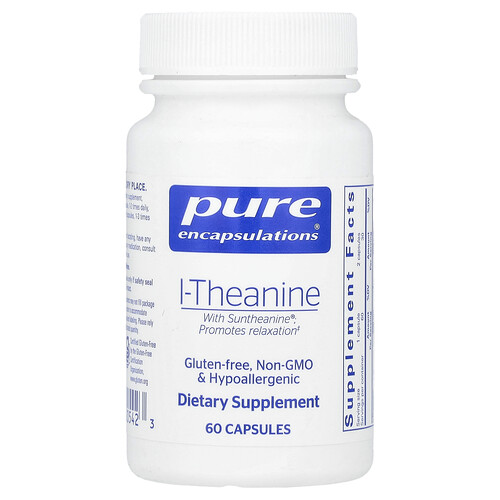 Pure Encapsulations, L-Theanine, 60 Capsules (200 mg per Capsule)