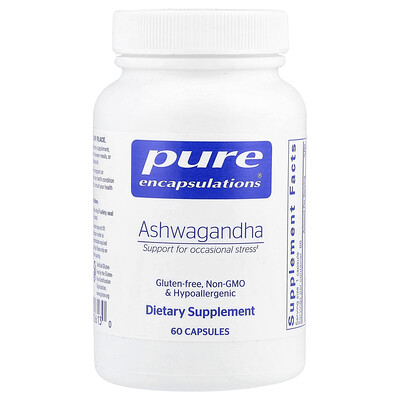 Pure Encapsulations  Ashwagandha  500 mg  60 Capsules