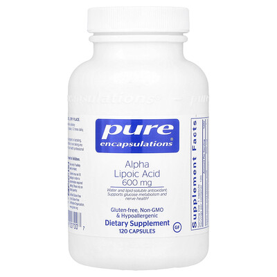 Pure Encapsulations  Alpha Lipoic Acid  600 mg  120 Capsules