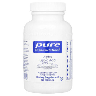 Pure Encapsulations, Alfa liponsav, 600 mg, 120 kapszula