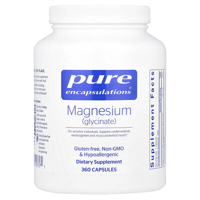 Pure Encapsulations  Magnesium (Glycinate)  120 mg  360 Capsules
