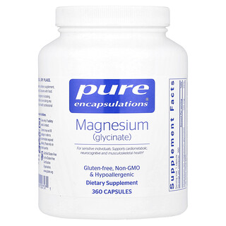 Pure Encapsulations, Magnesium (glycinaat), 360 capsules (120 mg per capsule)