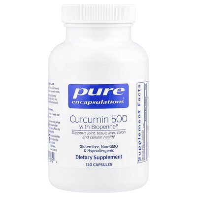 Pure Encapsulations  Curcumin 500 with Bioperine®  120 Capsules
