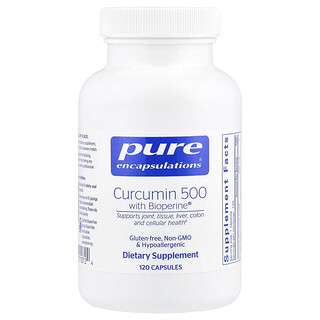 Pure Encapsulations, Curcumin 500 Bioperine® ile, 120 Kapsül