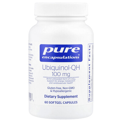 Pure Encapsulations  Ubiquinol-QH  100 mg  60 Softgel Capsules