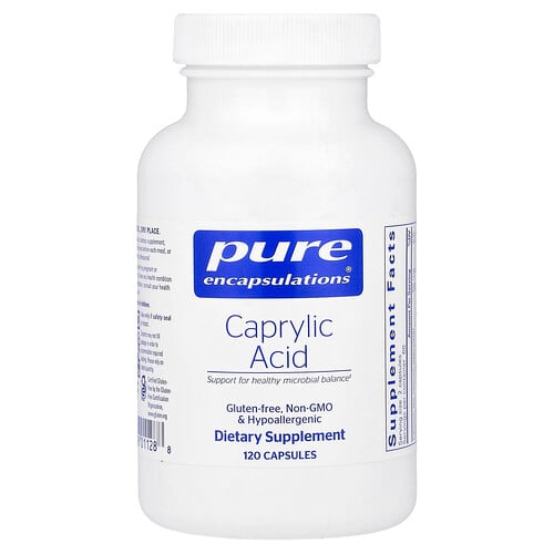 Caprylic Acid 800 mg by Pure Encapsulations - 120 Capsules