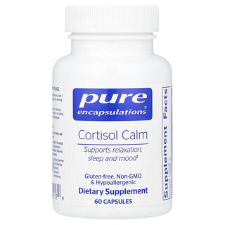 Pure Encapsulations, Kortisol Tenang, 60 Kapsul