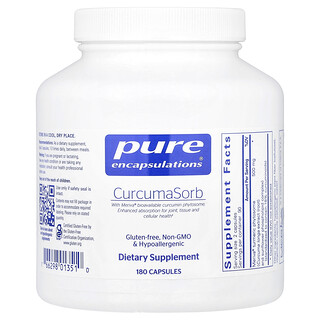 Pure Encapsulations, CurcumaSorb, 180 capsules (250 mg par capsule)