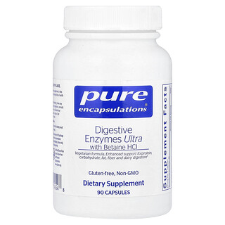 Pure Encapsulations, Enzim Pencernaan Ultra Dengan Betaine HCl, 90 Kapsul