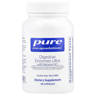 Pure Encapsulations, Betain HCl ile Sindirim Enzimleri Ultra, 90 Kapsül