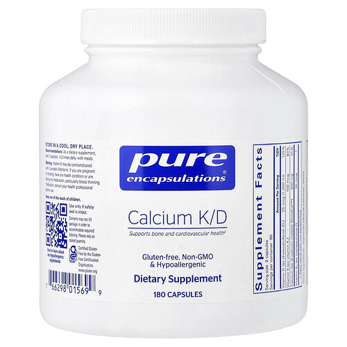 Pure Encapsulations, Calcium K/D, 180 Capsules