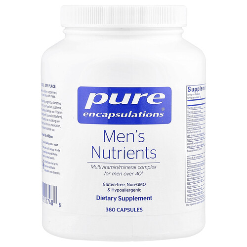 Pure Encapsulations, Men's Nutrients, Multivitamin/Mineral Complex For Men Over 40, 360 Capsules