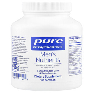 Pure Encapsulations, Składniki odżywcze dla mężczyzn, 180 kapsułek