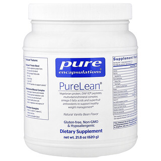 Pure Encapsulations (퓨어 엔캡슐레이션스), PureLean® Protein, Natural Vanilla Bean, 21.8 oz (620 g)
