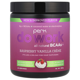 Perk Energy, Do Work, All Natural BCAAs+, Himbeer-Vanille-Creme, 360 g
