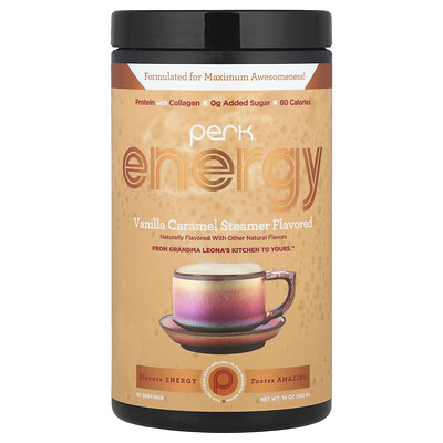 Perk Energy  Vanilla Caramel Steamer  14 oz (392 g)