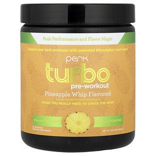 Perk Energy, Turbo, predtréningový náplň, ananásový šľahač, 304 g