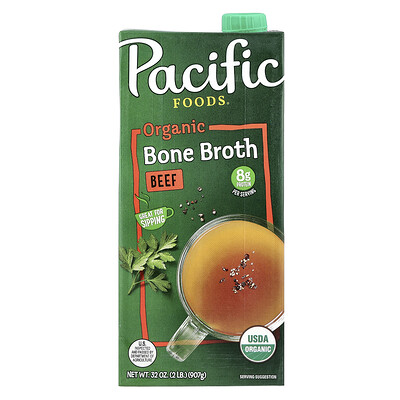 Pacific Foods, Organic Bone Broth, Beef, 32 oz (907 g)