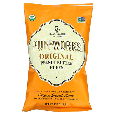 Puffworks Арахисовая паста, оригинальная, 99 г (3,5 унции)