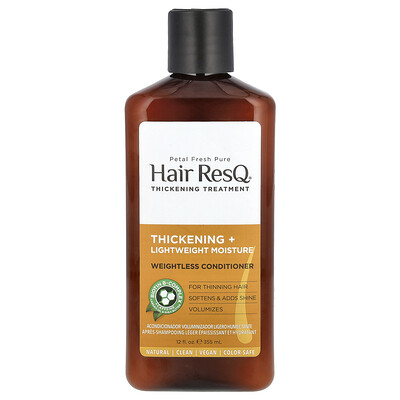 Petal Fresh  Hair ResQ®  Thickening Treatment  Thickening + Lightweight Moisture Weightless Conditioner  For Thinning Hair  12 fl oz (355 ml)