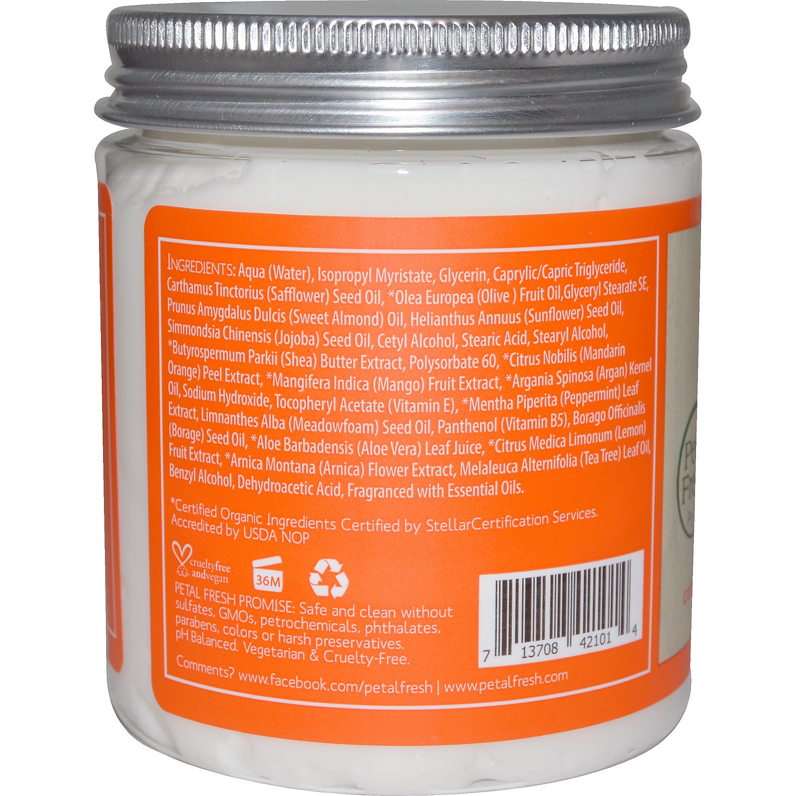 Petal Fresh, Pure, Body Butter, Nourishing, Mandarin & Mango, 8 oz (237