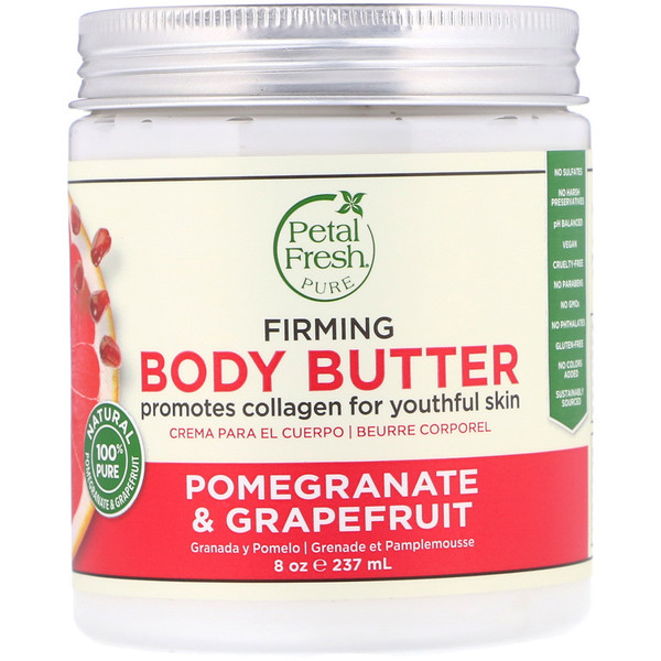 Petal Fresh, Pure, ΠΌΠ°ΡΠ»ΠΎ Π΄Π»Ρ ΡΠ΅Π»Π°, ΡΠΏΠΎΡΠΎΠ±ΡΡΠ²ΡΠ΅Ρ ΡΠΏΡΡΠ³ΠΎΡΡΠΈ ΠΊΠΎΠΆΠΈ, Pomegranate & Grapefruit, 8 ΡΠ½Ρ. (237 ΠΌΠ»)
