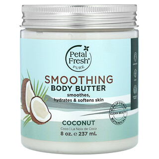 Petal Fresh（ペタルフレッシュ）, ピュア、スムージング ボディバター、ココナッツ、237ml（8オンス）