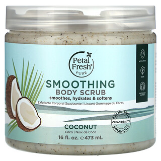 Petal Fresh, Saf, Pürüzsüzleştirici Vücut Peelingi, Hindistan Cevizi, 16 oz (473 ml)