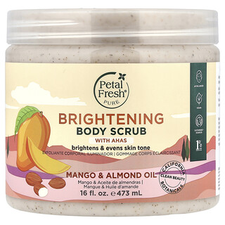 Petal Fresh, Exfoliante corporal iluminador con AHAS, Aceite de mango y almendra, 473 ml (16 oz. líq.)