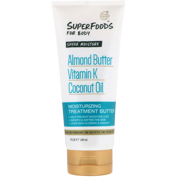 Petal Fresh, Pure, SuperFoods For Body, Sheer Moisture Moisturizing Treatment Butter, Almond