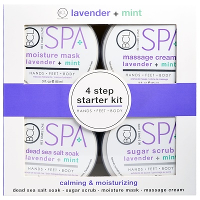 

Spa, 4 Step Starter Kit, Calming & Moisturizing, Lavender + Mint, 4 - 3 fl oz (85 ml) Each