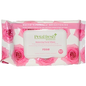 Petal Fresh, Botanicals, Balancing Facial Wipes, Rose, 60 Wipes - iHerb