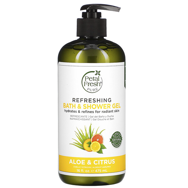 Petal Fresh, 純粋、リフレッシュバス＆シャワージェル、アロエ＆シトラス、16 fl oz (475 ml)
