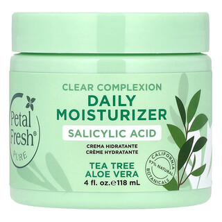 Petal Fresh, Cremă hidratantă zilnică cu ten pur și clar, arbore de ceai, aloe vera, 118 ml (4 fl oz)