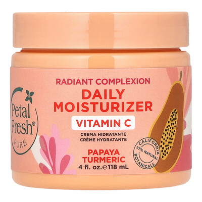 Petal Fresh  Pure  Radiant Complexion Daily Moisturizer  Papaya Turmeric  4 fl oz (118 ml)