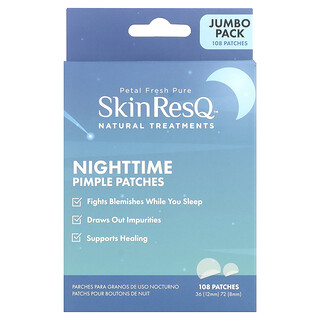 Petal Fresh, SkinResQ™ Naturlige Behandlinger, Natlige Bumseplaster, 108 Plastre