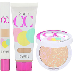 Отзывы о Физишэнс Формула Инк, Complete Correction, Super CC Color-Correction + Care Makeup, SPF 30, Light-Medium Kit, 3 Piece Kit