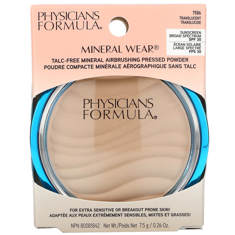 Physicians Formula Mineral Wear Airbrushing Pressed Powder Spf 30 Translucent 026 Oz 75 0618