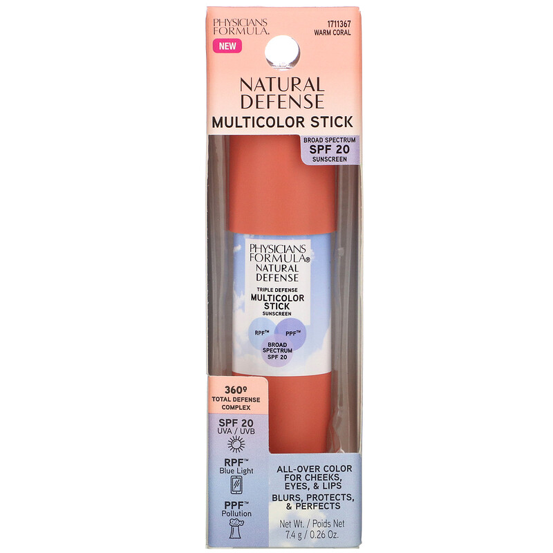 Physicians Formula, Natural Defense Multicolor Stick, SPF 20, Warm